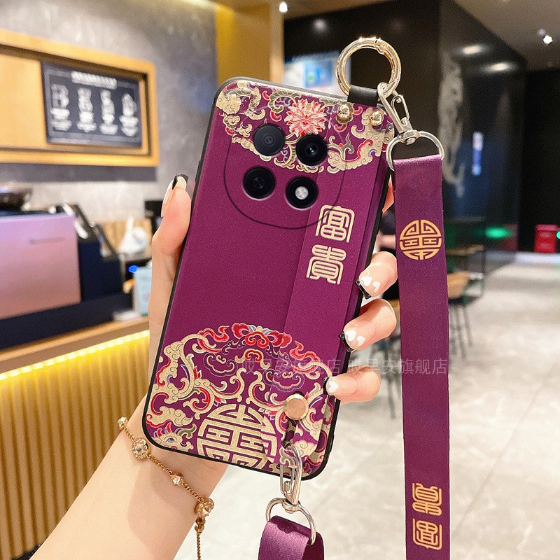 适用OPPO A5Pro手机壳A5活力版A3保护套A3i腕带A3x硅胶A2软壳A1斜挎背带x全包防摔Plus女款i男5G挂绳挂脖子S