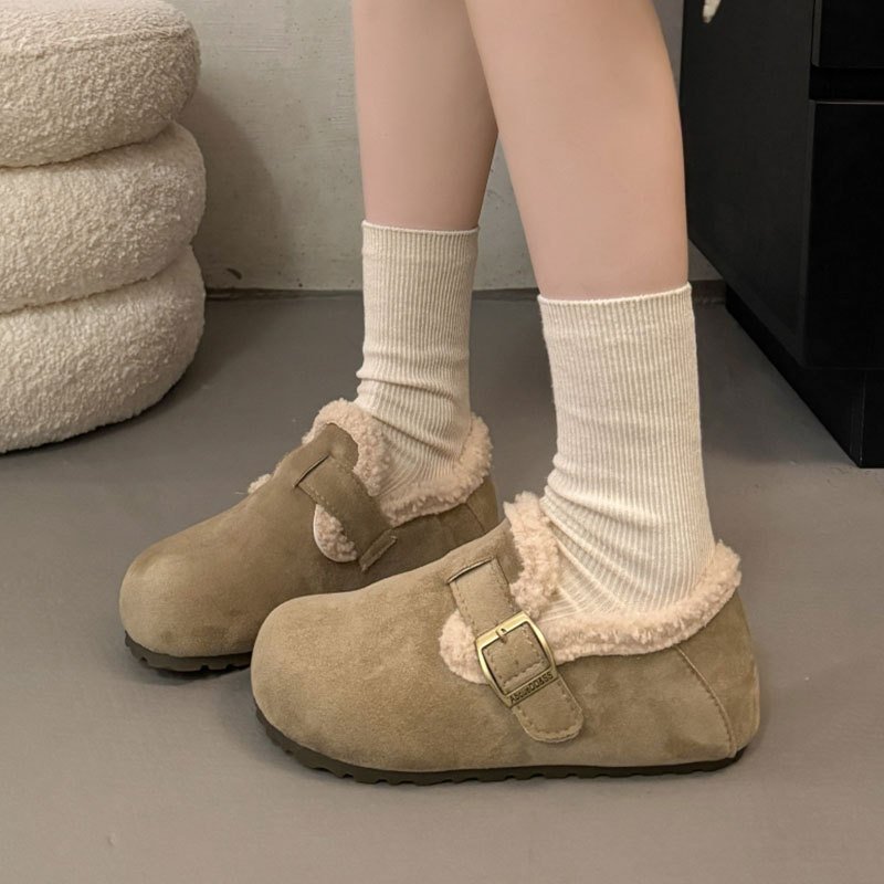 一脚蹬毛毛鞋女棉鞋加厚保暖雪地鞋女2026新款秋冬加绒全包勃肯鞋,女鞋,棉鞋,淘宝优惠券,粉丝福利购,淘宝优惠卷