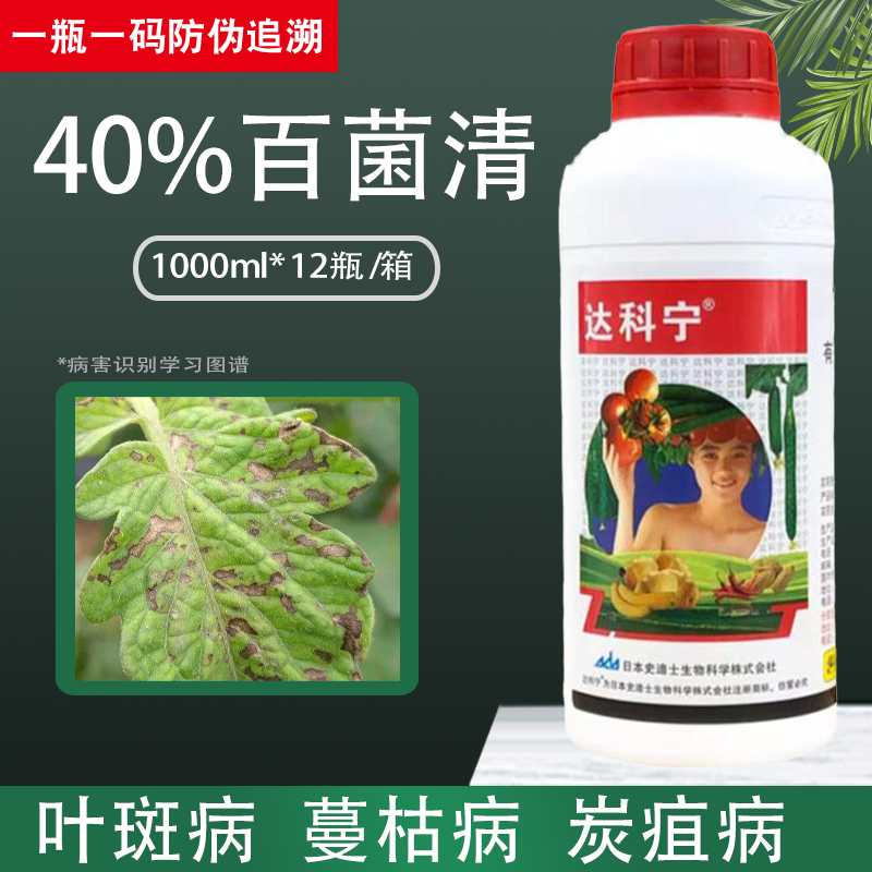 日本达科宁百茵菌灵清百菌清悬浮剂叶斑病专用药进口农药杀菌剂