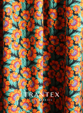 天冉艺纺TRANTEX裙子纯棉全棉布料棉布diy手工碎花印花衣服装面料