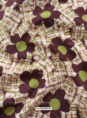 粗呢格纹花3CNGWH003387／此链接2件起拍／10天内发货