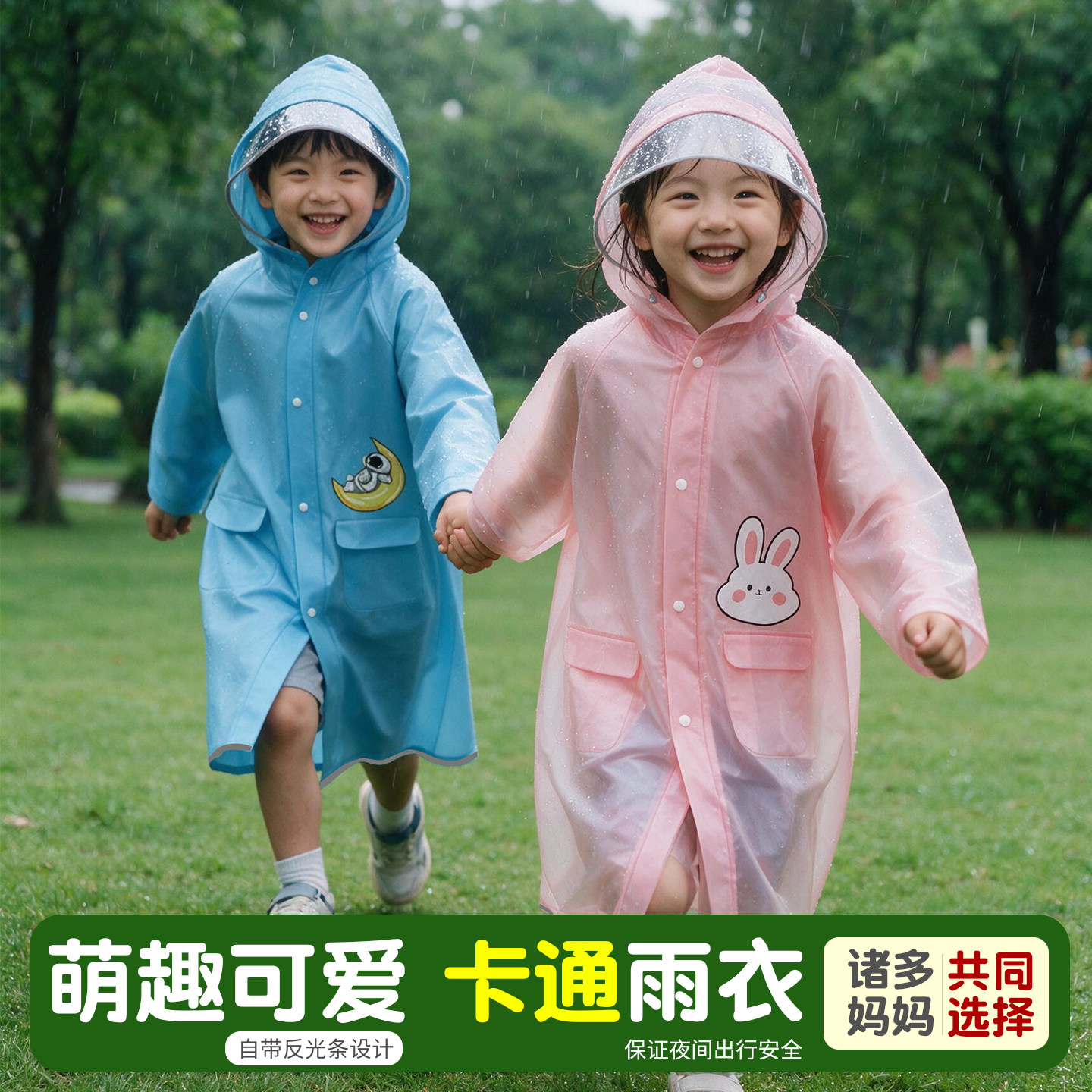 小学生长款防水书包位雨披图片