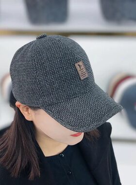 新款防寒保暖帽加绒加厚防风护耳帽休闲时尚中老年百搭秋冬棒球帽