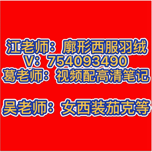 江老师上衣全套打版教程 葛老师吴老师服装制版教程三大系列150课