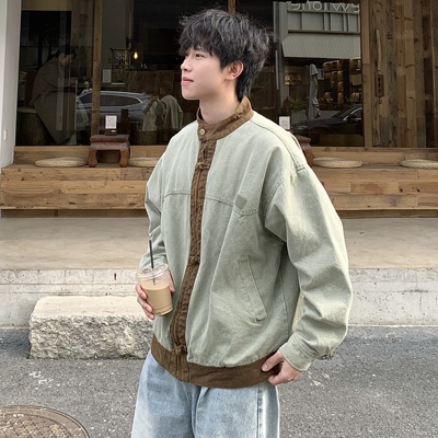 新中式盘扣立领夹克外套男春秋