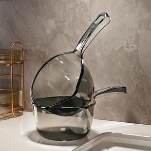 水瓢家用厨房加厚塑料水勺洗澡舀水勺水漂舀子长柄摔不破大号加深