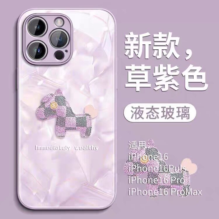 适用苹果17手机壳玻璃iPhone16promax镜头全包防摔15pro卡通14plus硅胶外壳13pm保护套12网红11女por新款Air