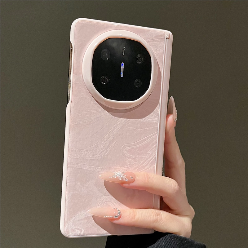 适用华为matex7手机壳新款高端丝绒MateX6典藏版中轴全包防摔保护套matx5折叠屏ins风菱格皮纹x3商务男女外壳