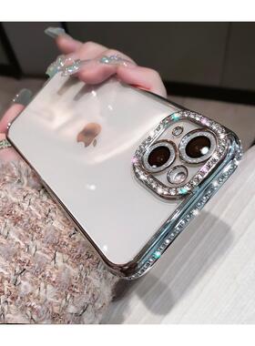 苹果17手机壳iphone16promax奢华水钻磁吸外壳15pro镜头全包防摔14plus硅胶透明保护套13pm女网红ip12新款Air
