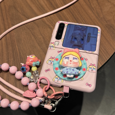 适用华为purax手机壳典藏版Pocket2磁吸支架小米mixflip2斜挎挂绳三星GalaxyZFlip7/6全包荣耀magicvflip软套