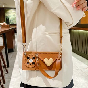 华为mate70pro手机壳斜跨mate60背带挂绳mt50全包防摔m40rs保时捷皮质M30硅胶套P50e网红p40女荣耀magic4新款