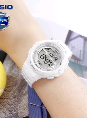 礼物卡西欧手表女学生初高中马卡龙运动儿童防水电子表LWS-1200H