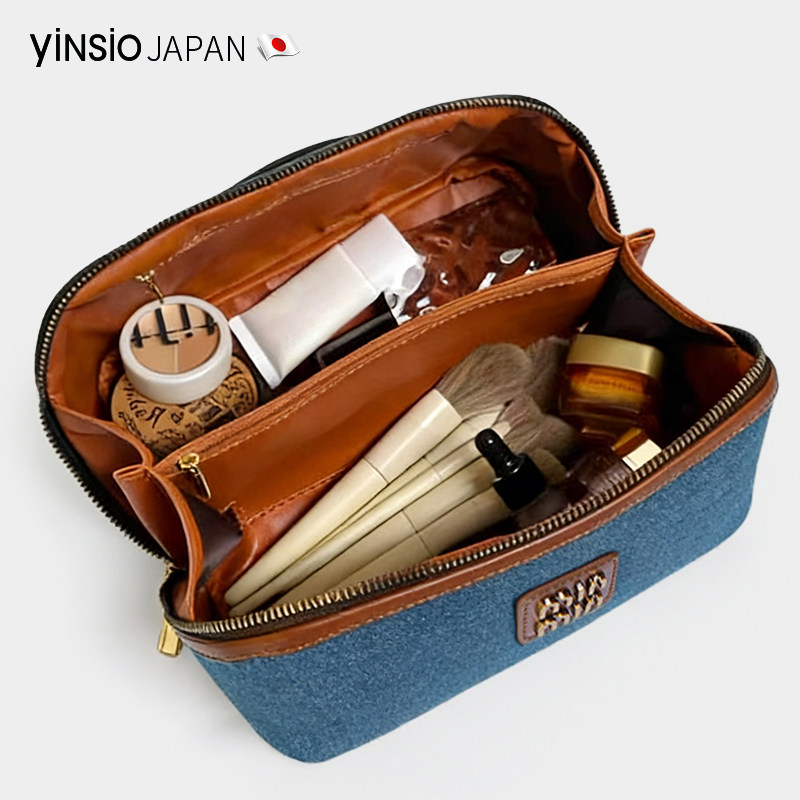 日本yinsio化妆包女2025新款高端大容量收纳包化妆品便携出行防水