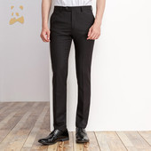 卡奴迪路男士 男士 西裤 正装 细条纹羊毛 长裤 CANUDILO