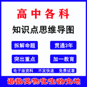 新版 快速记忆框架图高考资料 高中知识点语文数学英语物理化学生物地理历史政治思维导图电子版
