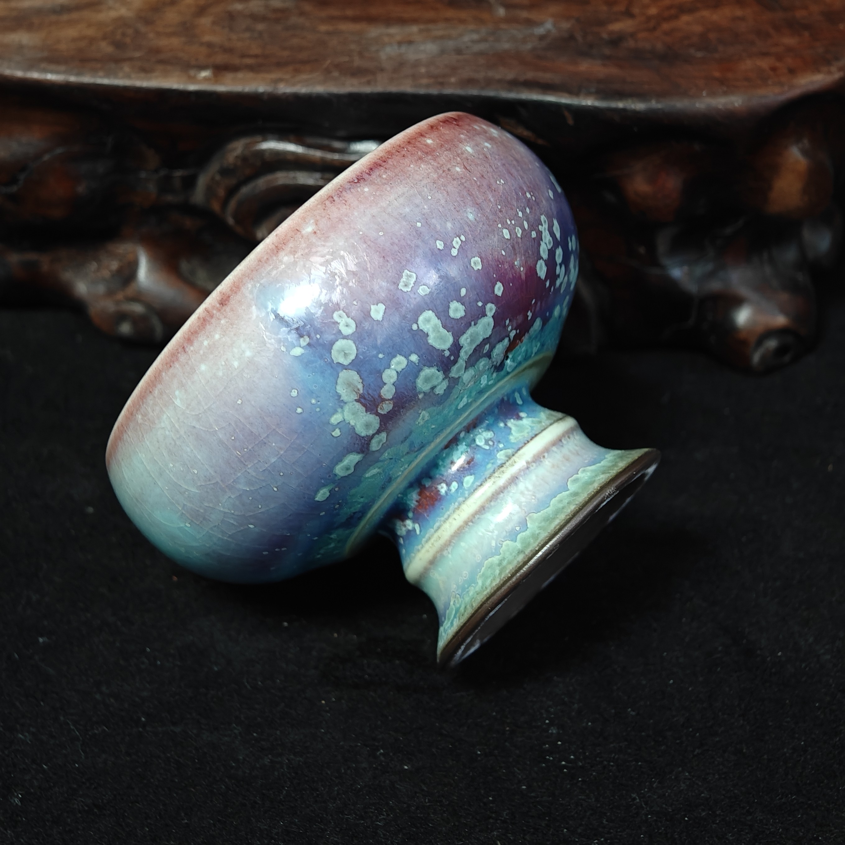 河南禹州钧瓷名家百年郗家纯手工炭烧炉钧窑变精品高足主人杯茶杯,餐饮具,茶杯,淘宝优惠券,粉丝福利购,淘宝优惠卷