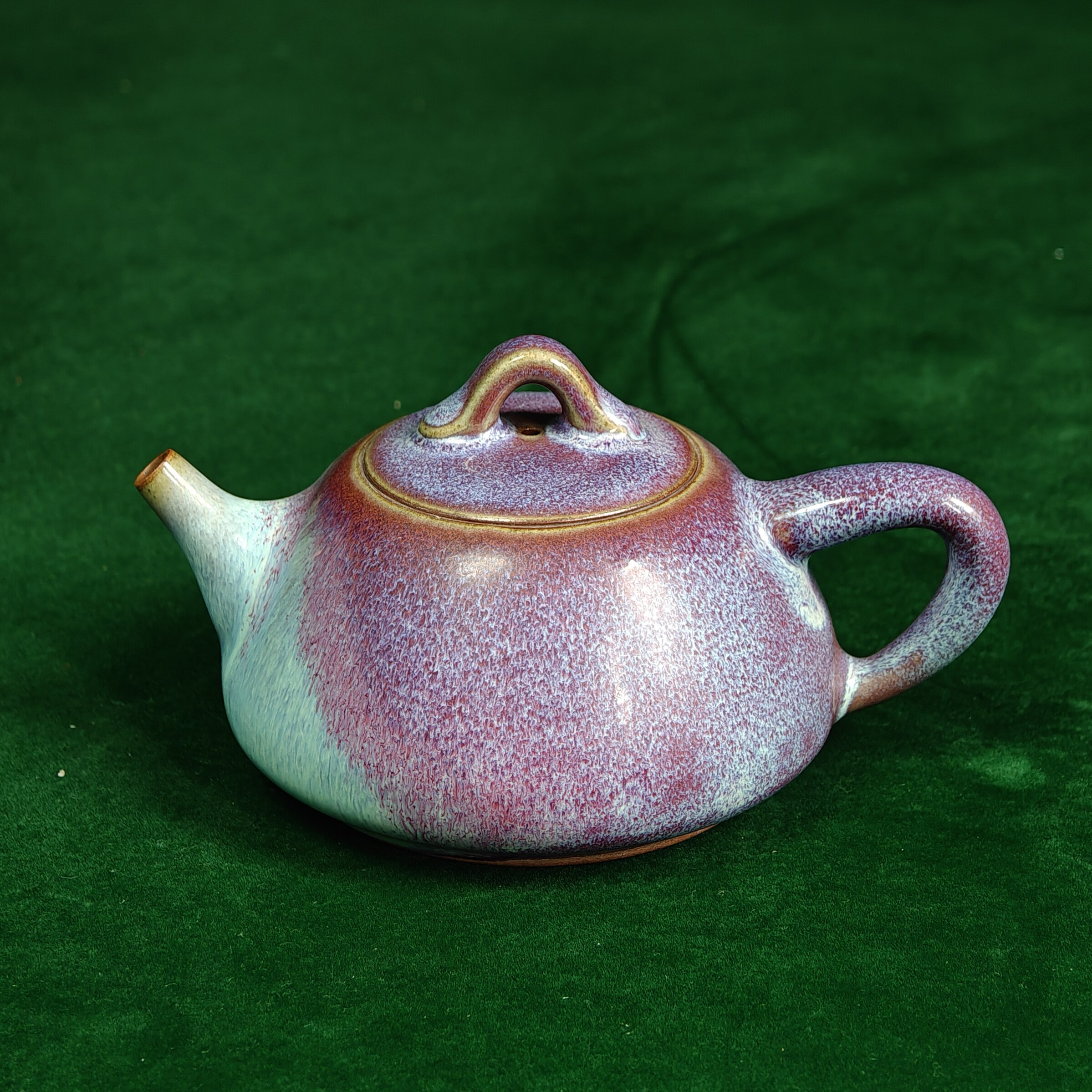 钧彩时光严选钧瓷杨鹏飞钧尚源紫藤花釉窑变精品壶茶壶