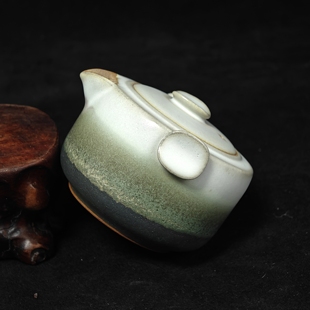 钧瓷名家陈俊才炭烧田园风光窑变精品手抓宝瓶随行杯茶壶原矿中式