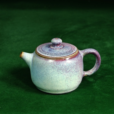 钧彩时光严选钧瓷杨鹏飞钧尚源紫藤花釉窑变精品茶壶