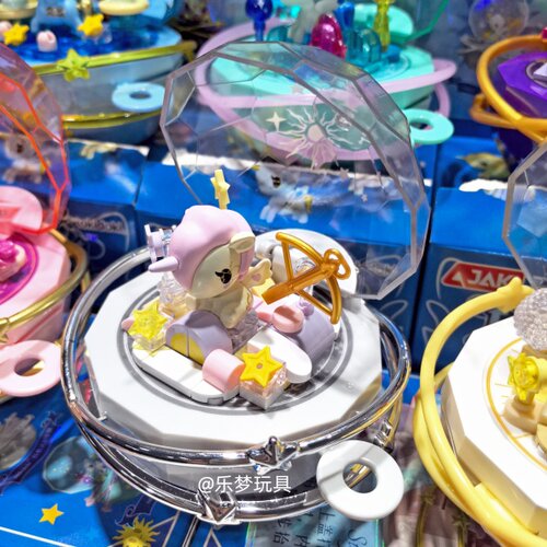 tokidoki梦幻独角兽萌粒旋转心间盲盒装饰拼装积木摆件送女孩礼物