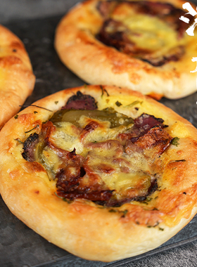 清晨里 帕雀斯牛肉佛卡夏意式软欧面包咸口早主食速食代餐饱腹