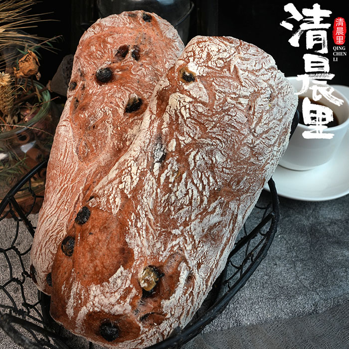 清晨里 玫瑰恰巴塔意式硬欧面包早主食营养代餐饱腹速食手作食品