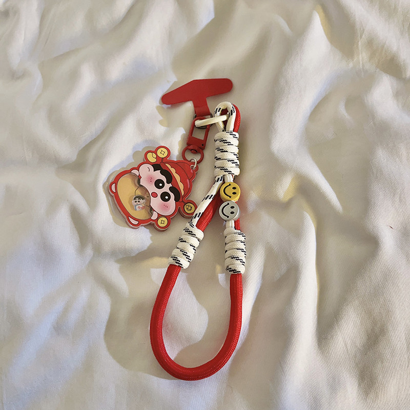 小新财神摇摇乐挂件编织尼龙手绳