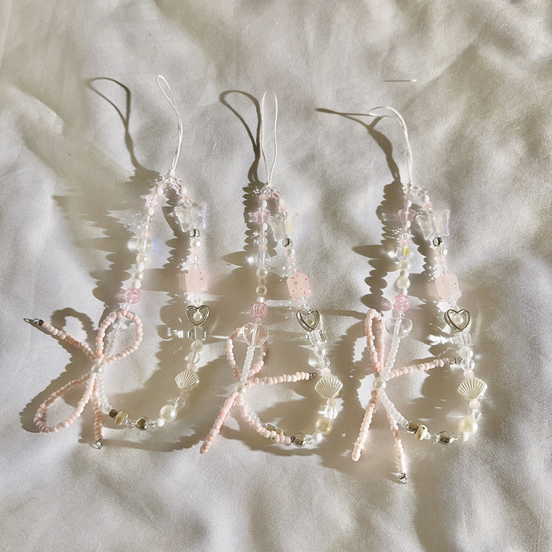 少女心ins风串珠链条适用于手机壳手机链百搭手提防丢配饰通用ccd拍立得相机耳机套挂链日韩手机便携挂绳F56