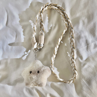 可爱卡通星罗星星公仔编织带尼龙斜跨长绳适用于手机壳趣味ins学生女款侧肩ccd相机挂链户外旅行结实便携背带