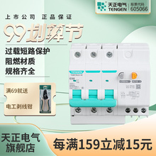 天正电气漏电保护器63a漏保32a空开空调电闸2P家用C型断路器