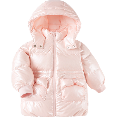 巴拉巴拉女童羽绒服商场同款冬季小童加厚中长款三防防水保暖外套