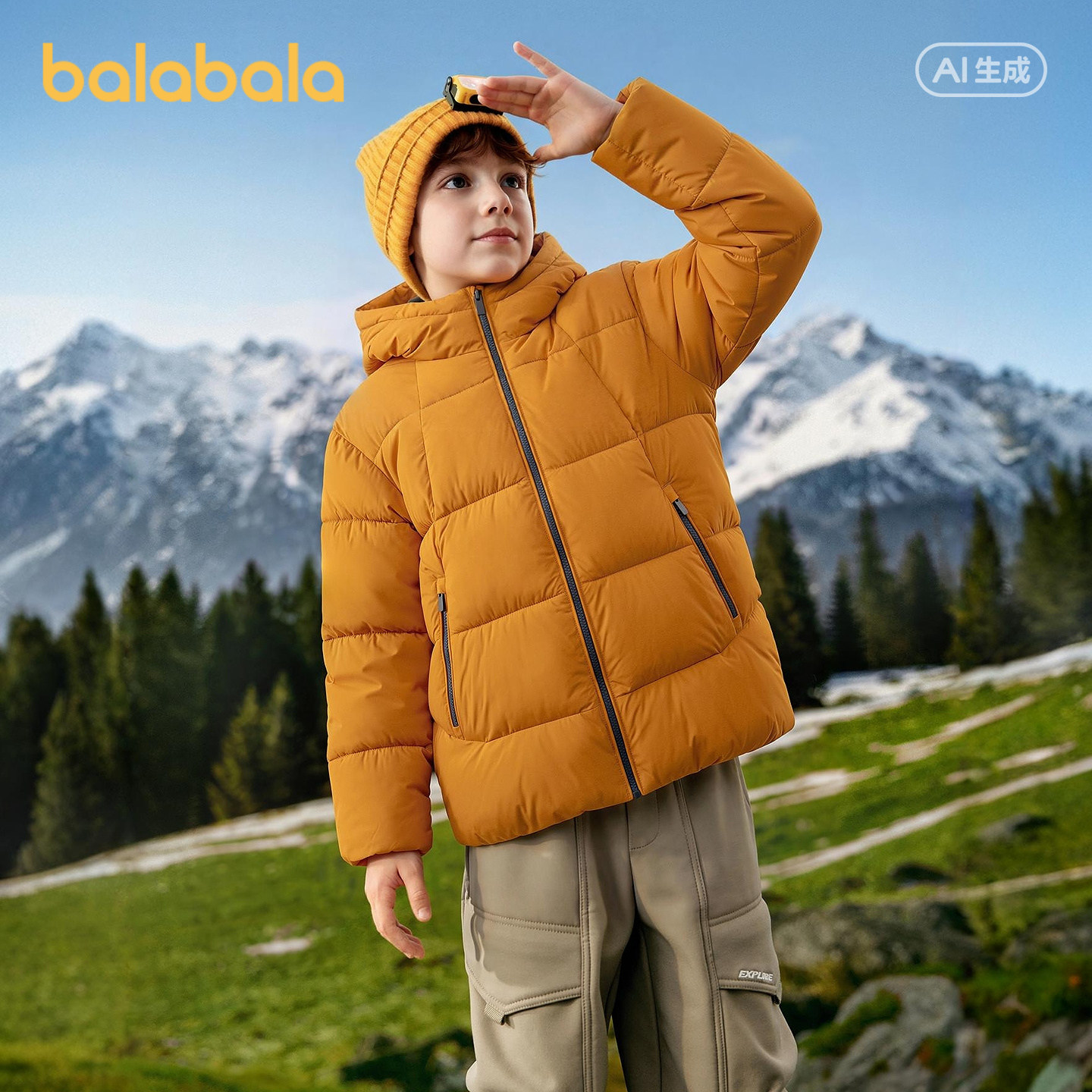 巴拉巴拉balaOne男女童棉服外套