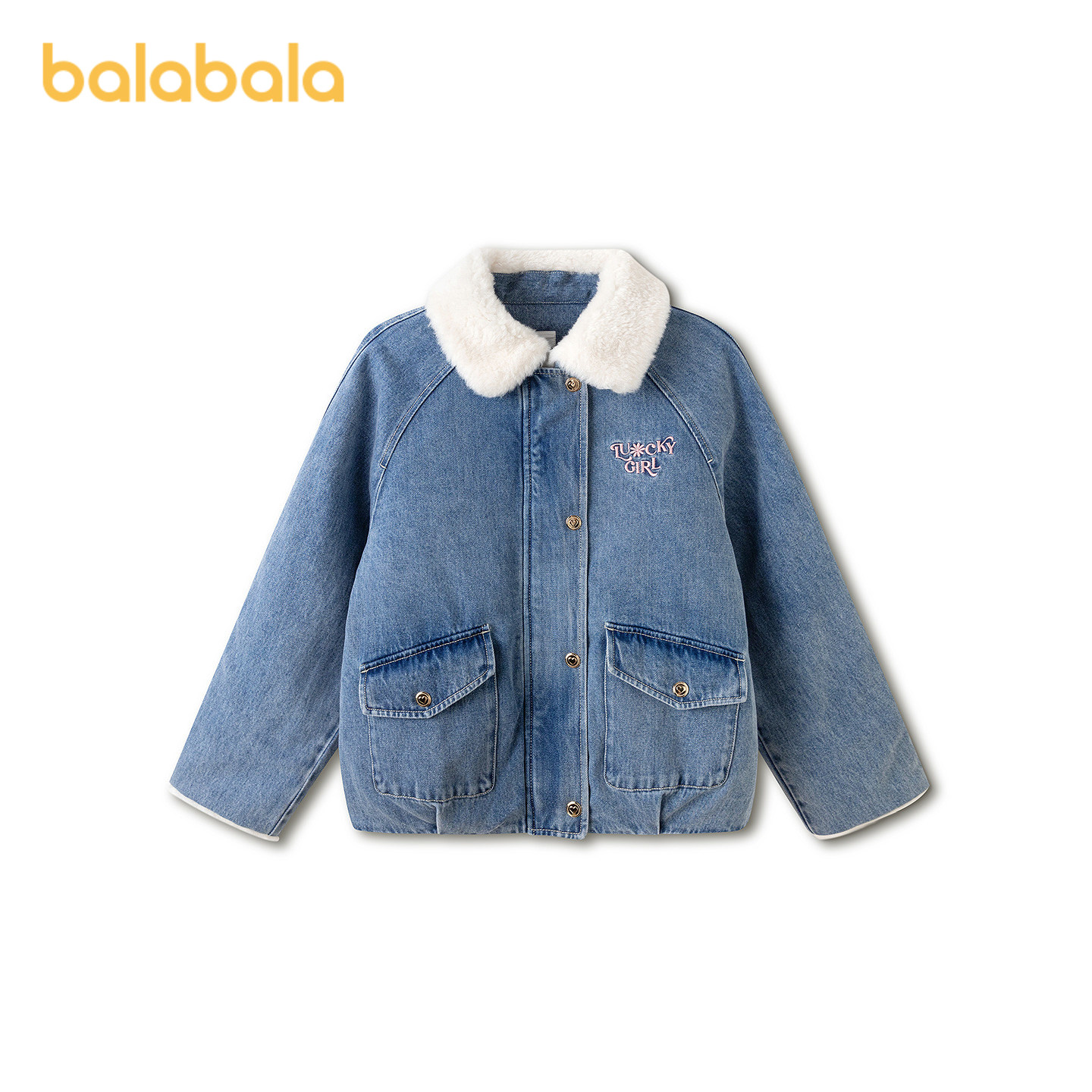 巴拉巴拉balaOne牛仔棉服外套女