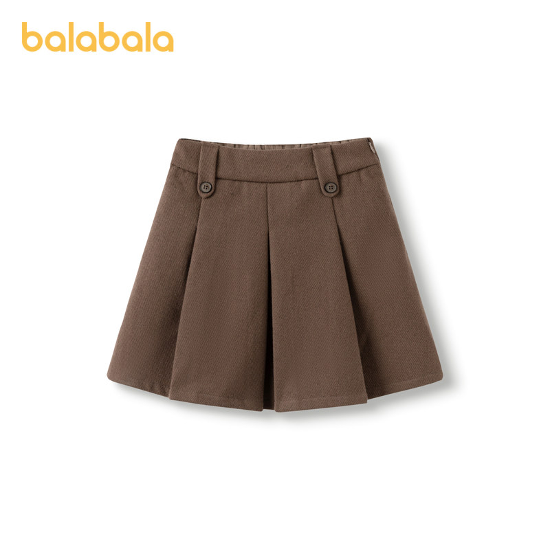 【商场同款】巴拉巴拉童装儿童半身裙保暖秋冬装新款女童短裙子潮