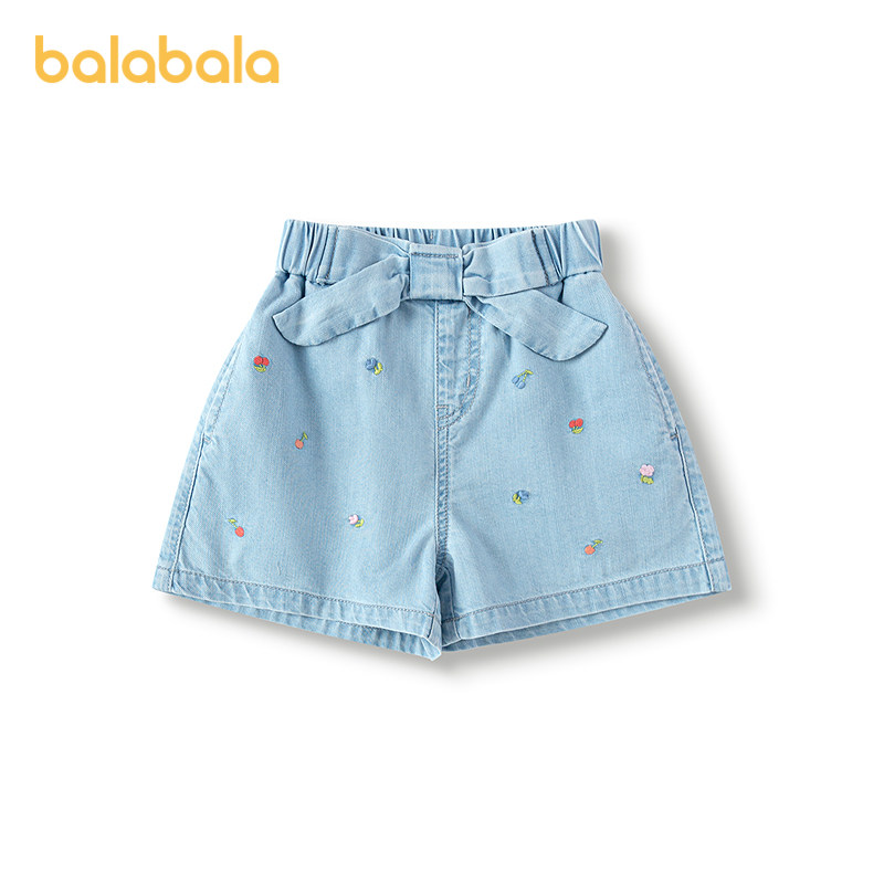【商场同款】巴拉巴拉童装儿童短裤女童牛仔裤2025夏新款凉感抗菌