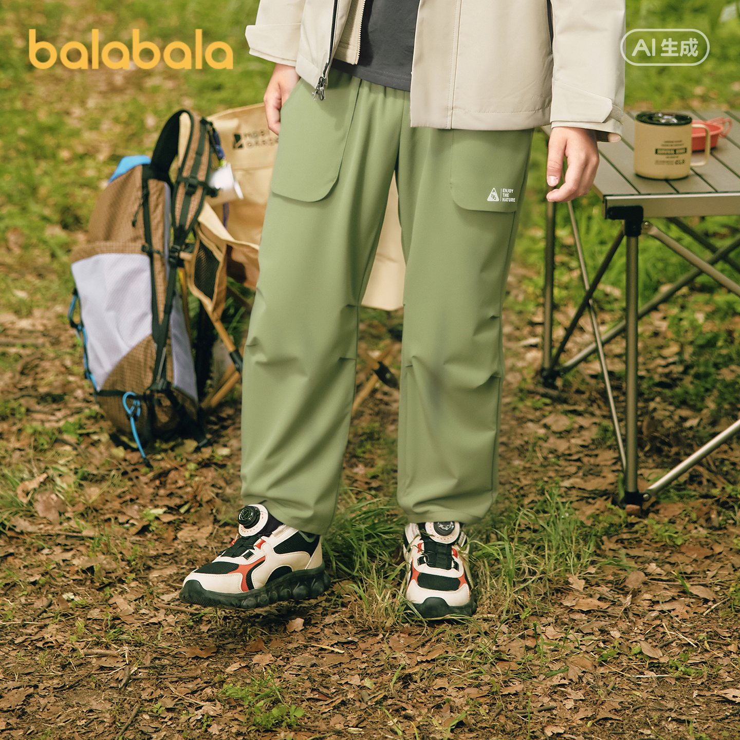 巴拉巴拉balaOne裤子伞兵裤百搭