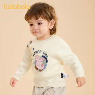 【小猪佩奇IP商场同款】巴拉巴拉婴儿毛衣男童冬季针织衫百搭新款