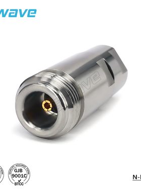 谷波互连N母接头连接器 不锈钢 配接电缆311A系列DC-18GHz N-K801