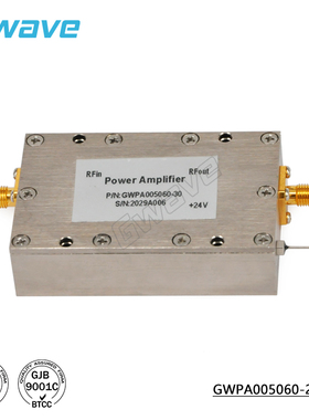 功率放大器 0.5-6GHz 28dB Gain  P-1,30dBm/GWPA005060-28-30