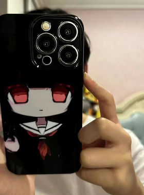 暗黑动漫女孩适用于华为pura70手机壳mate60新款p40p50pro全包nova7se/8/9/10/11/12防摔畅享30E麦芒20保护套