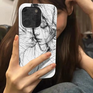 ins素描女孩适用于IQOOz9turbo手机壳iQOOneo10pro全包iQOOz8/z7/z6/z5x防摔neo3新款u3/u1硅胶IQOO13保护套