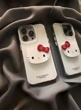 kitty猫支架适用于OPPOa58x手机壳a53/a57/a72/a96防摔reno9/10/11/12/13新款Findx7x8网红爆款真我Q3保护套