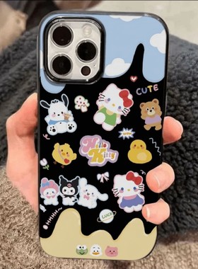 可爱三丽鸥适用于红米turbo4手机壳小米15/14/13/12pro新款note11/10/9全包k80/k70亮面k60k50k40k30保护套