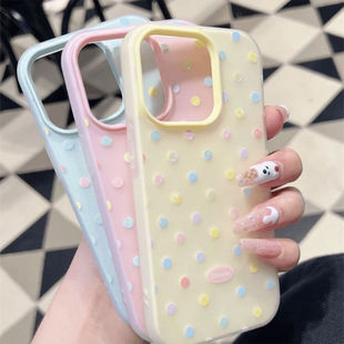 y52s 保护套 s17手机壳x100 y200GT情侣款 y78高级感 y77 x70防摔y35 x80 x90 s18 小清新彩波点适用于vivos19