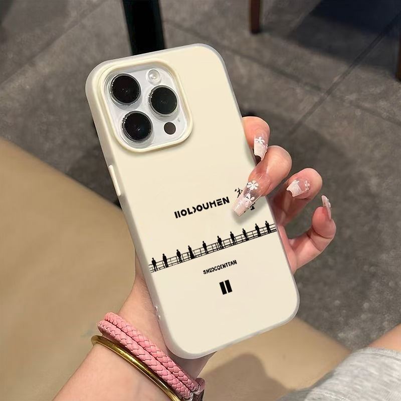 韩风ins插画适用于红米k80pro手机壳k70/k60/k50/k40高级感note10/11/12新款小米13/14/15磨砂civi4pro软套