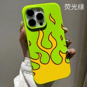 适用OPPOA1pro手机壳reno10/9/8/7荧光绿a32/a58/a93s全包oppok9x潮酷火焰realme真我Q3新款v13/v23保护套