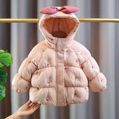 夹棉冬装 洋气女宝宝冬季 棉袄儿童女孩棉服 2025新款 女童外套秋冬款