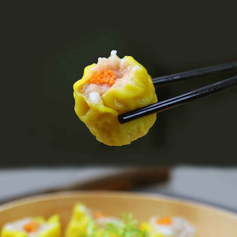 蟹子烧卖猪肉烧麦港式茶楼点心速冻半成品干蒸一包12个装