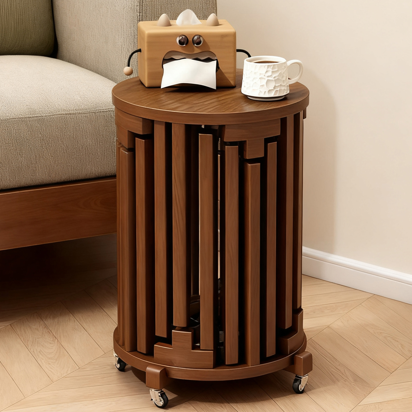 实木圆凳2025六合一可叠放组合