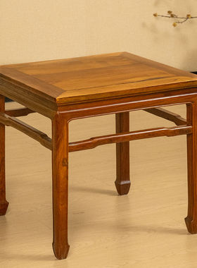 黄花梨束腰罗锅枨马蹄腿方凳